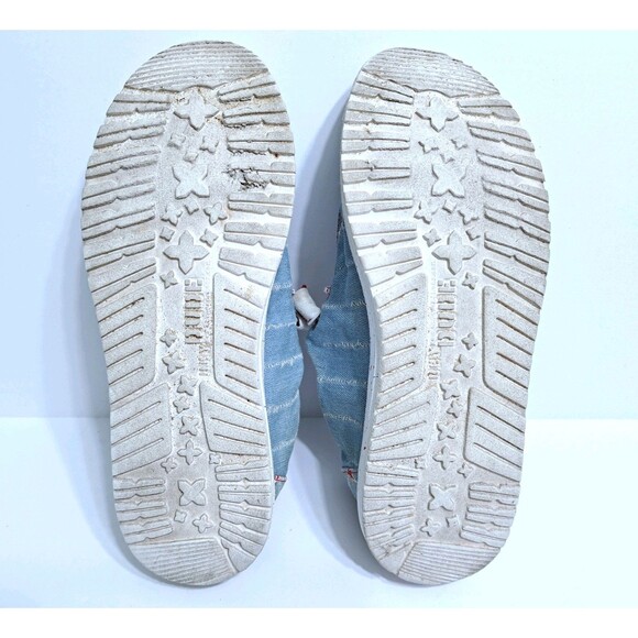 Hey Dude Women’s Size 9 Wendy Patriotic Denim Star Shoes USA Red White Blue 4th - Picture 10 of 10